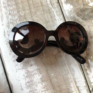 Brown Prada Oversized Baroque Sunglasses